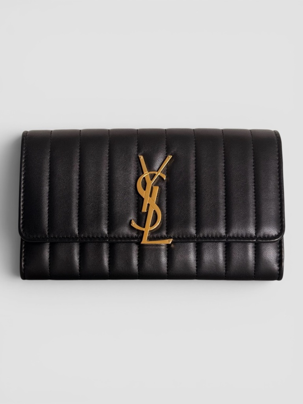Yves Saint Laurent Black Quilted Wallet